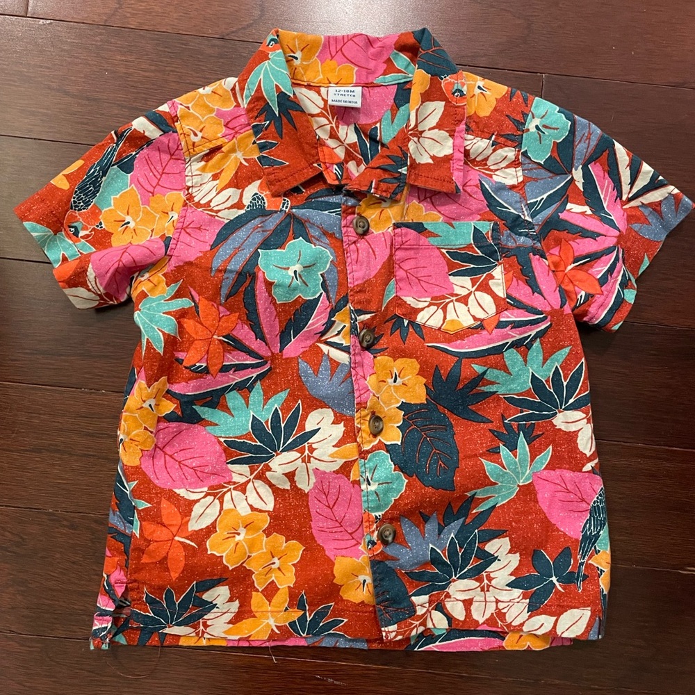 Old Navy Toddler Hawaiian Shirt 12-18 mo